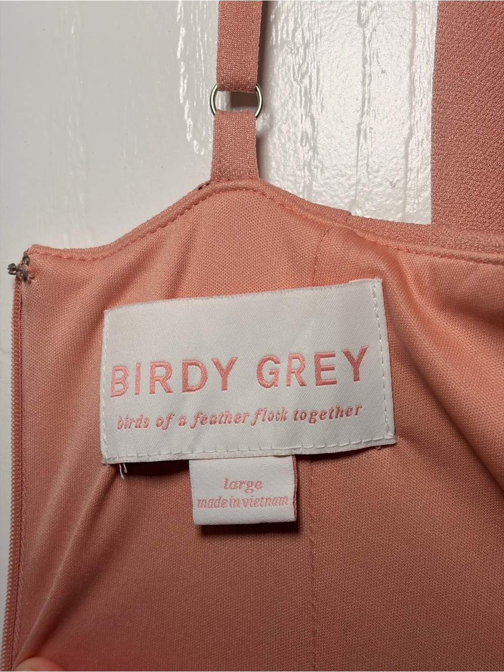 Birdy Grey Blush Pink Cowl Neck Bridesmaid Dress - Picture 8 of 10